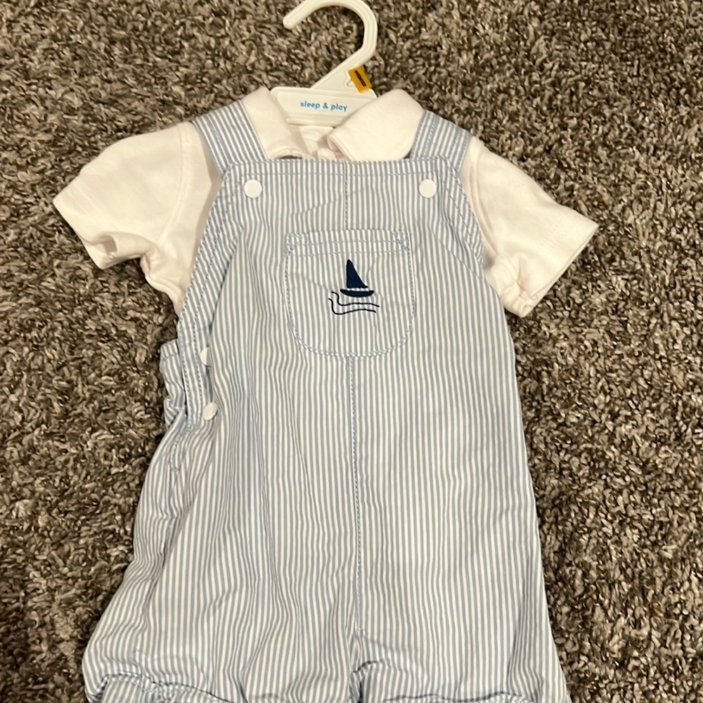 Carters overall baby boy 2 piece set